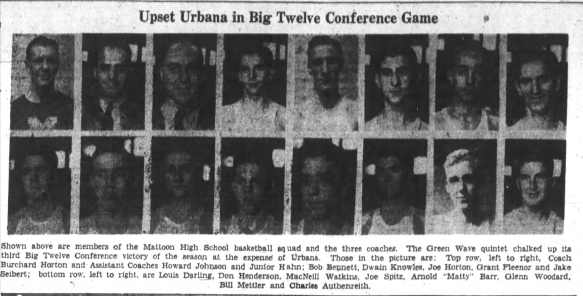 Upset Urbana in Big Twelve conference game